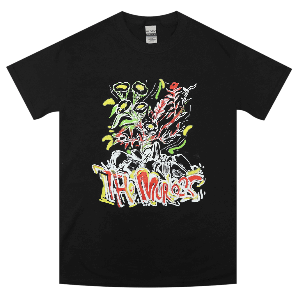 Flower Black T-Shirt Hoodie, Sweatshirt | PureTeeCo.com (Image 1)