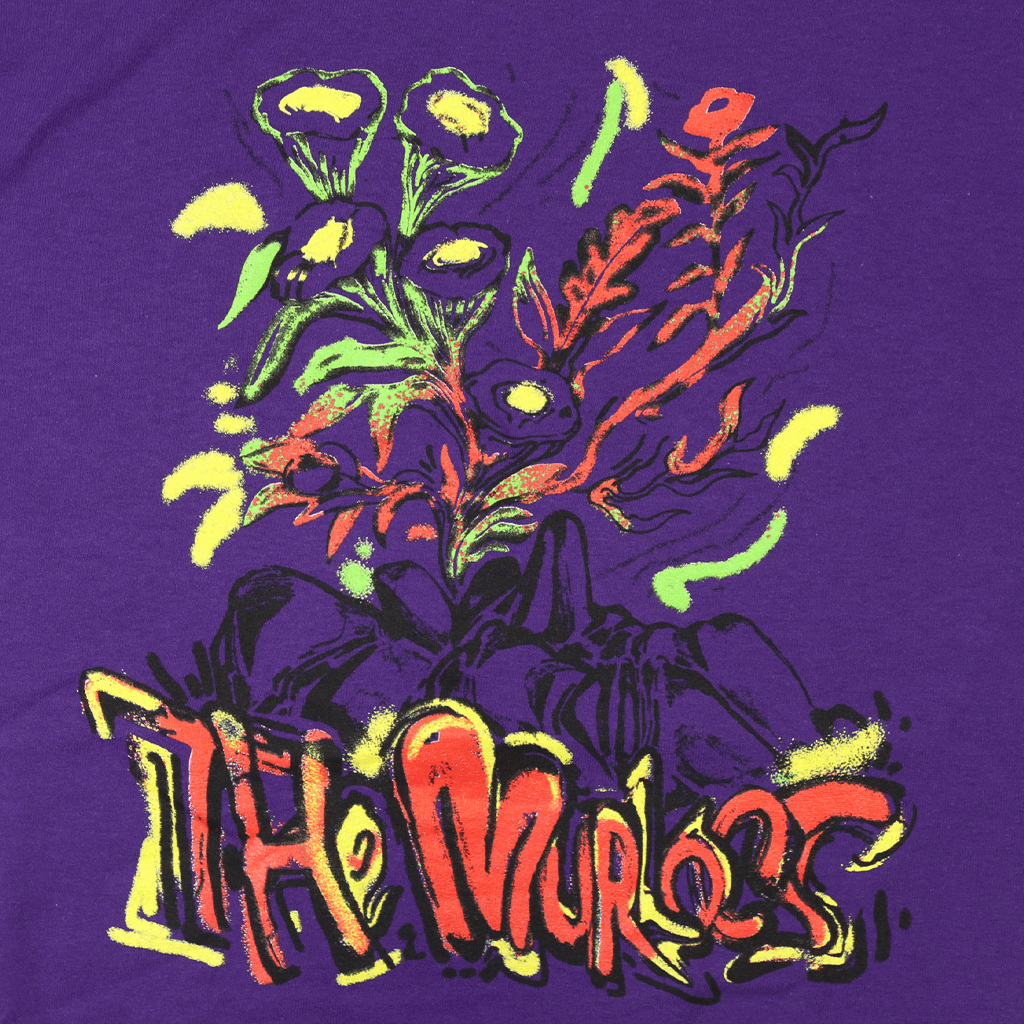 Flower Purple T-Shirt Hoodie, Sweatshirt | PureTeeCo.com (Image 2)