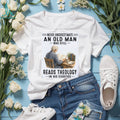 Theology Reader Old Man Eighties Bookstore Shirt