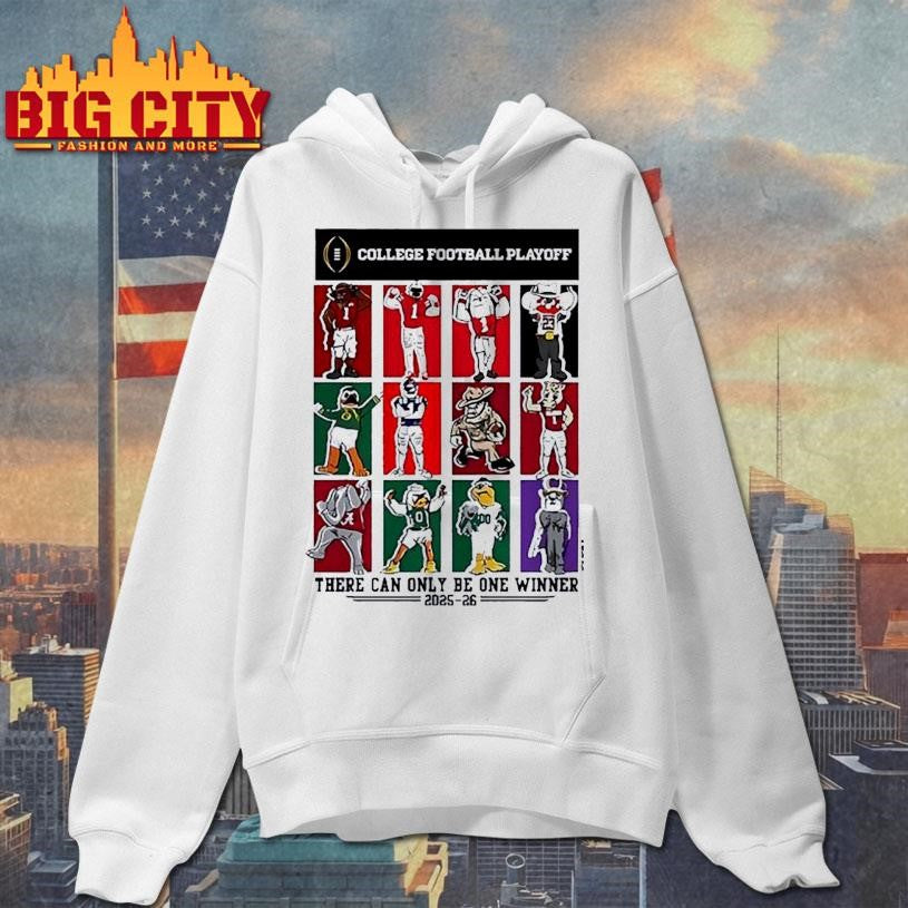There can only be one winner 2025 College Football Playoff 12 Team mascots Shirt