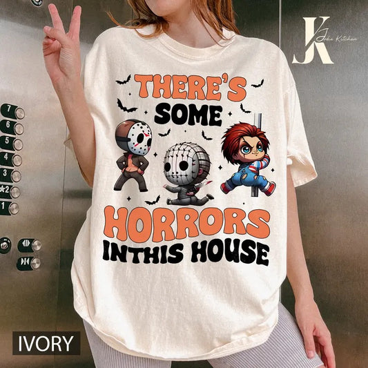 There's S0me Horrors In This House Shirt Funny Dance, Funny Horror Shirt, Funny Halloween Shirt, Retro Halloween Shirt, Horror House Sweatshirt