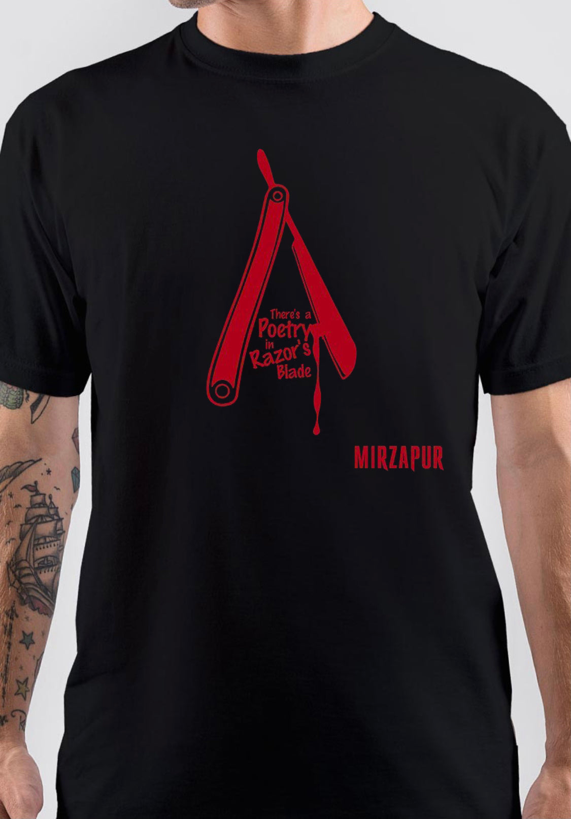 Thereâ€™s A Poetry In Razor Blade Mirzapur T-Shirt Hoodie, Sweatshirt | PureTeeCo.com