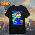 They Hate Us Because They Aint Us Kansas Jayhawks Grinch Wearing Santa Hat Shirt