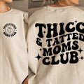 Thicc And Tatted Moms Club Svg Mom Svg Svg Bundle Trendy Svg Sublimination Retro Wavy Svg Groovy Svg Moms Club Svg Mama...