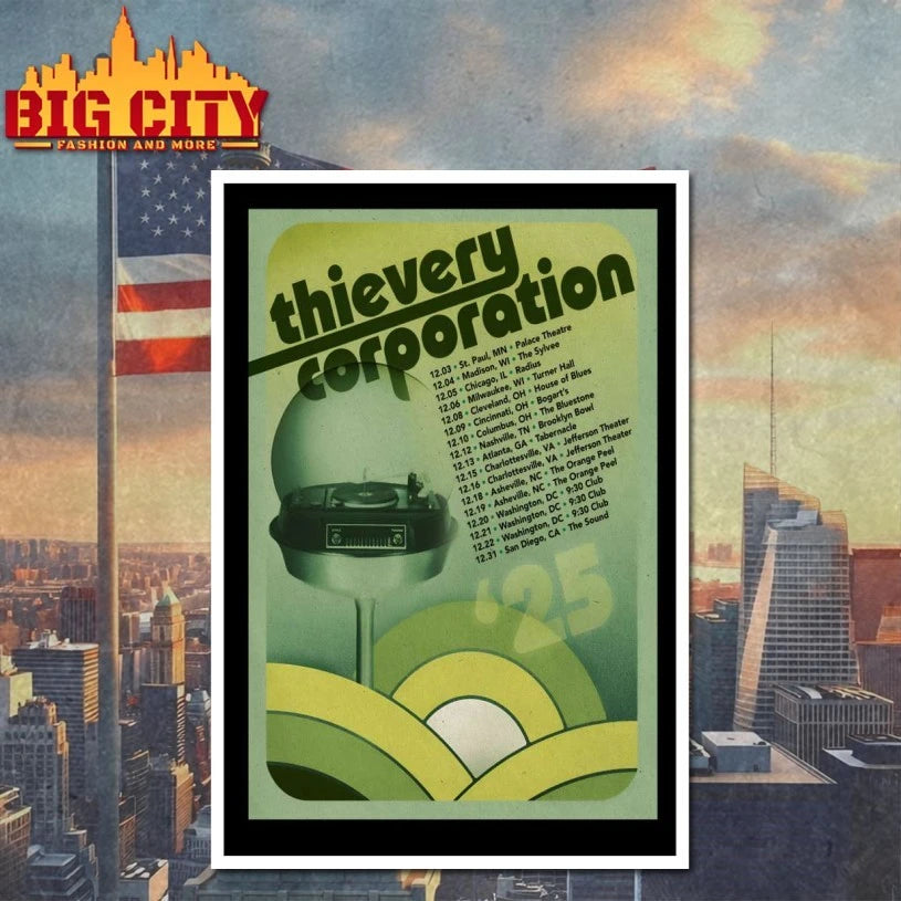 Thievery Corporation Midwest And South America Tour 25 Poster shirt