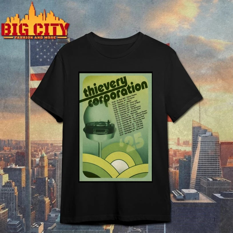 Thievery Corporation Midwest And South America Tour 25 Poster shirt