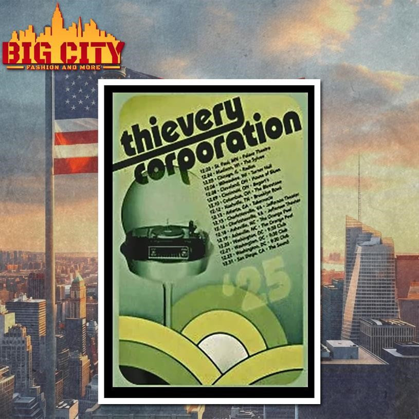 Thievery Corporation Midwest And South America Tour 25 Shirt