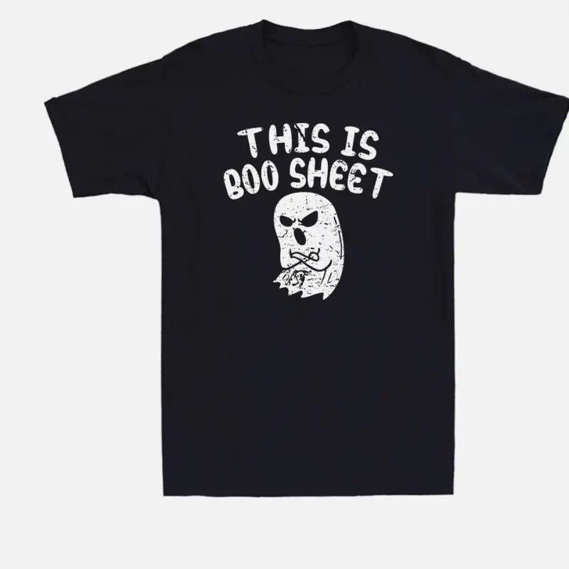 This Is Boo Sheet Ghost Pun Funny Halloween Costume Men's T-Shirt Hoodie, Sweatshirt | PureTeeCo.com