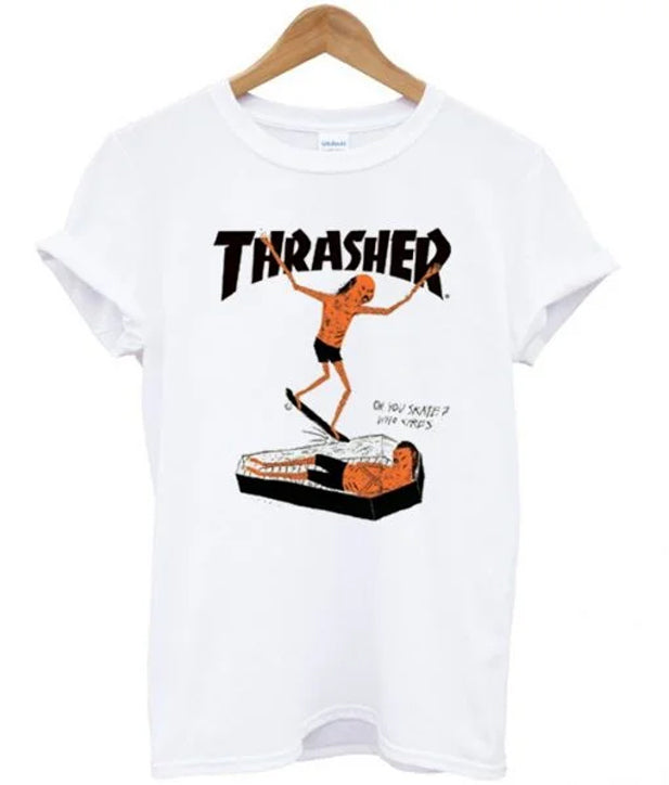 Thrasher Oh You Skate who cares t-shirt Hoodie, Sweatshirt | PureTeeCo.com