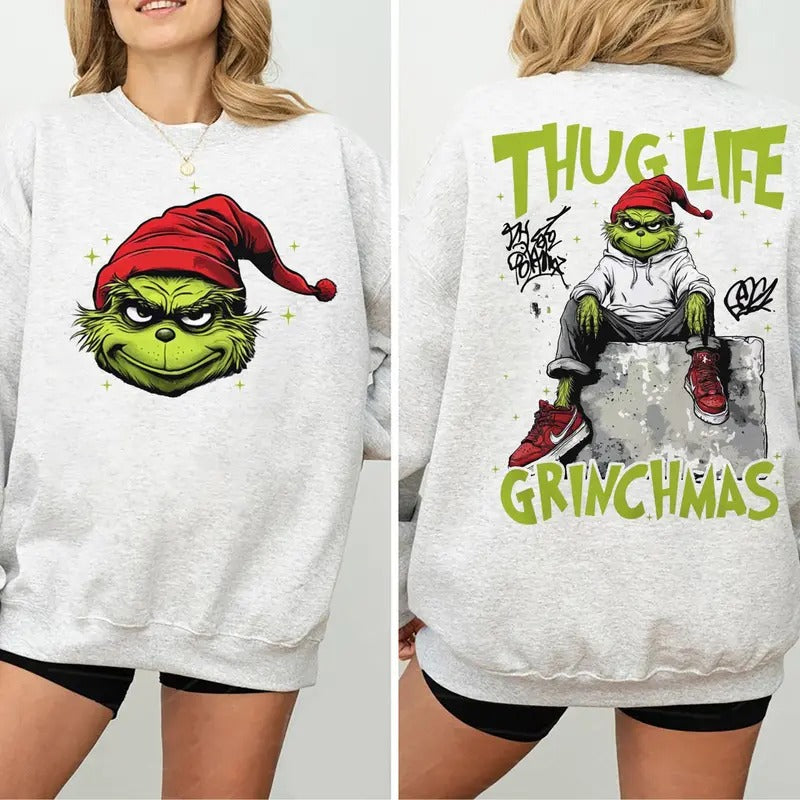 Thug Life Christmas Sweatshirt, Christmas Movie Character T Shirt, Thug life xmas 2024 Hoodie | PureTeeCo.com