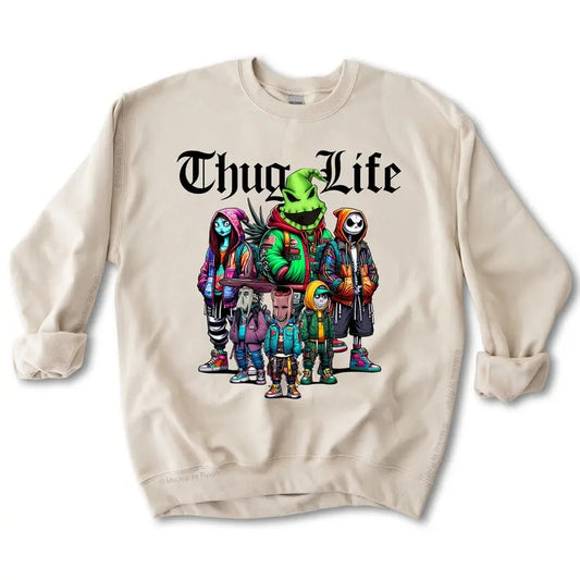 Thug Life Nightmare Christmas Shirt, Vintage Halloween Shirt, Christmas Sweatshirt, Halloween Costume Ideas, Halloween Skeleton Sweatshirt, Halloween Shirts 2024, Halloween Horror Night Merch, Unisex Classic T-Shirts all Sizes all Colors for Men for Women