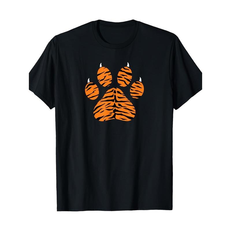 Tiger Claw Print T-shirt Tiger Fierce Jungle, men's T-shirt Made in USA Hoodie, Sweatshirt | PureTeeCo.com