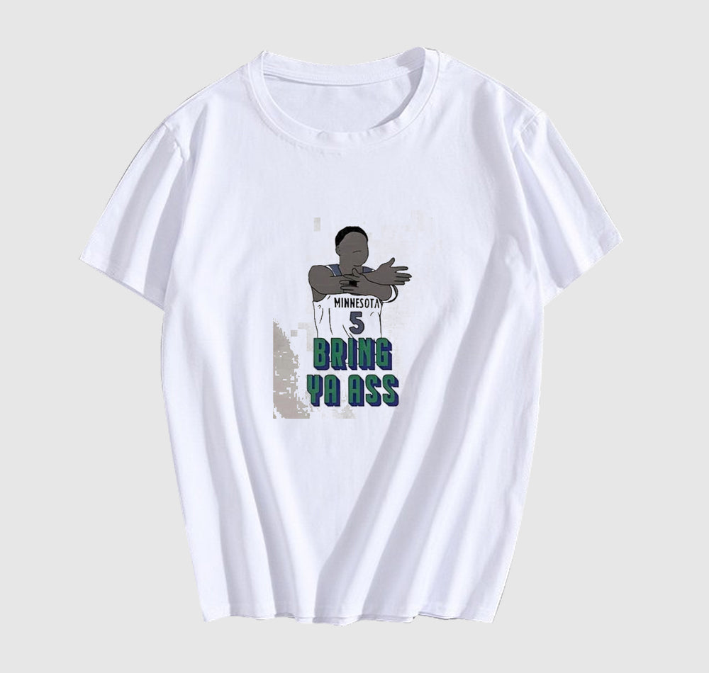 Timberwolves Anthony Edwards Bring Ya Ass T-Shirt Hoodie, Sweatshirt | PureTeeCo.com