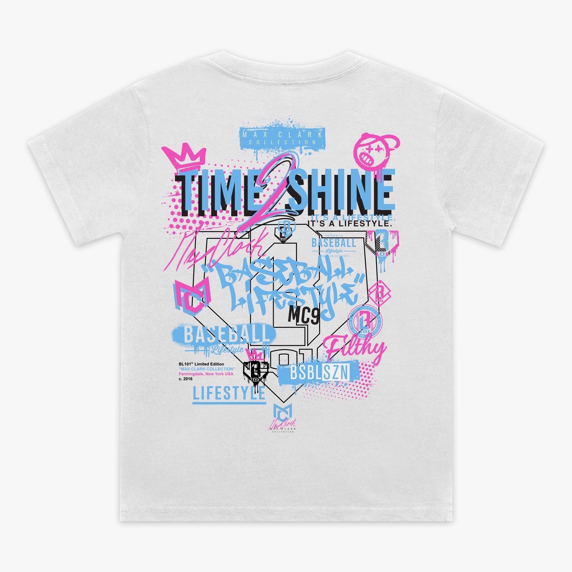 Time 2 Shine Icons Youth Tee - White Hoodie, Sweatshirt | PureTeeCo.com (Image 1)