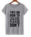 Tips On How To Talk To Me T-Shirt Hoodie, Sweatshirt | PureTeeCo.com