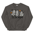 Tis The Season Checkered Ghost Sweatshirt Oversized trendy spooky Crewneck T-Shirts, Hoodie | PureTeeCo.com