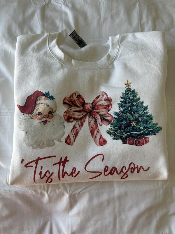 Tis The Season Christmas Sweatshirt Comfy Sweatshirt T-Shirts, Hoodie | PureTeeCo.com