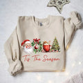 Tis The Season Christmas Sweatshirt, Retro Christmas T-Shirt, Cute Xmas Tree, Trendy Holiday Apparel, Christmas Gift,...