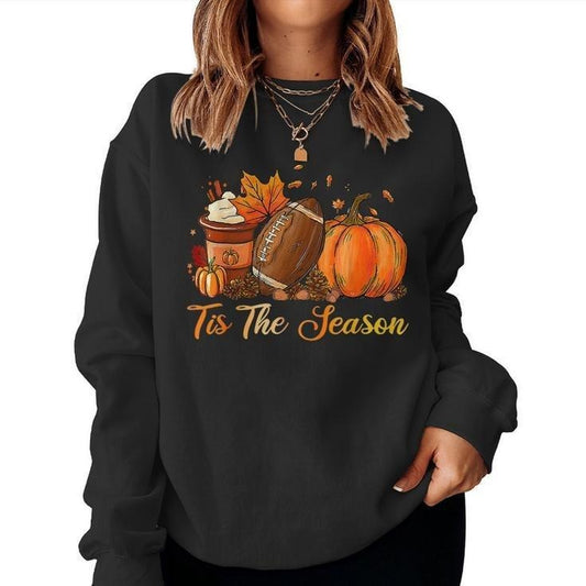 Tis The Season Fall Coffee Sweatshirt, Hot Coffee Shirt, Coffee Lovers Shirt, Fall Shirt, Pumpkin Latte Drink