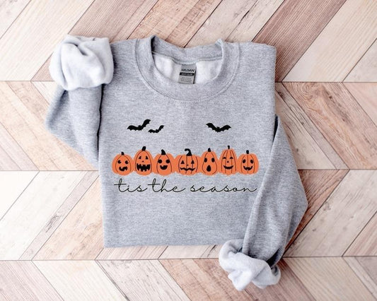 Tis The Season Halloween Sweatshirt, Halloween Sweatshirt, Coffee Shirt,Halloween Design Shirt,Halloween Gift,Retro Halloween, Fall Sweatshirt, Spooky Season T Shirt, Halloween Hoodie, Halloween For Women