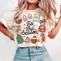 Tis The Season Shirt, Hot Cocoa Christmas Unisex Crewneck Sweatshirt & T-shirt - Cotton Fabric