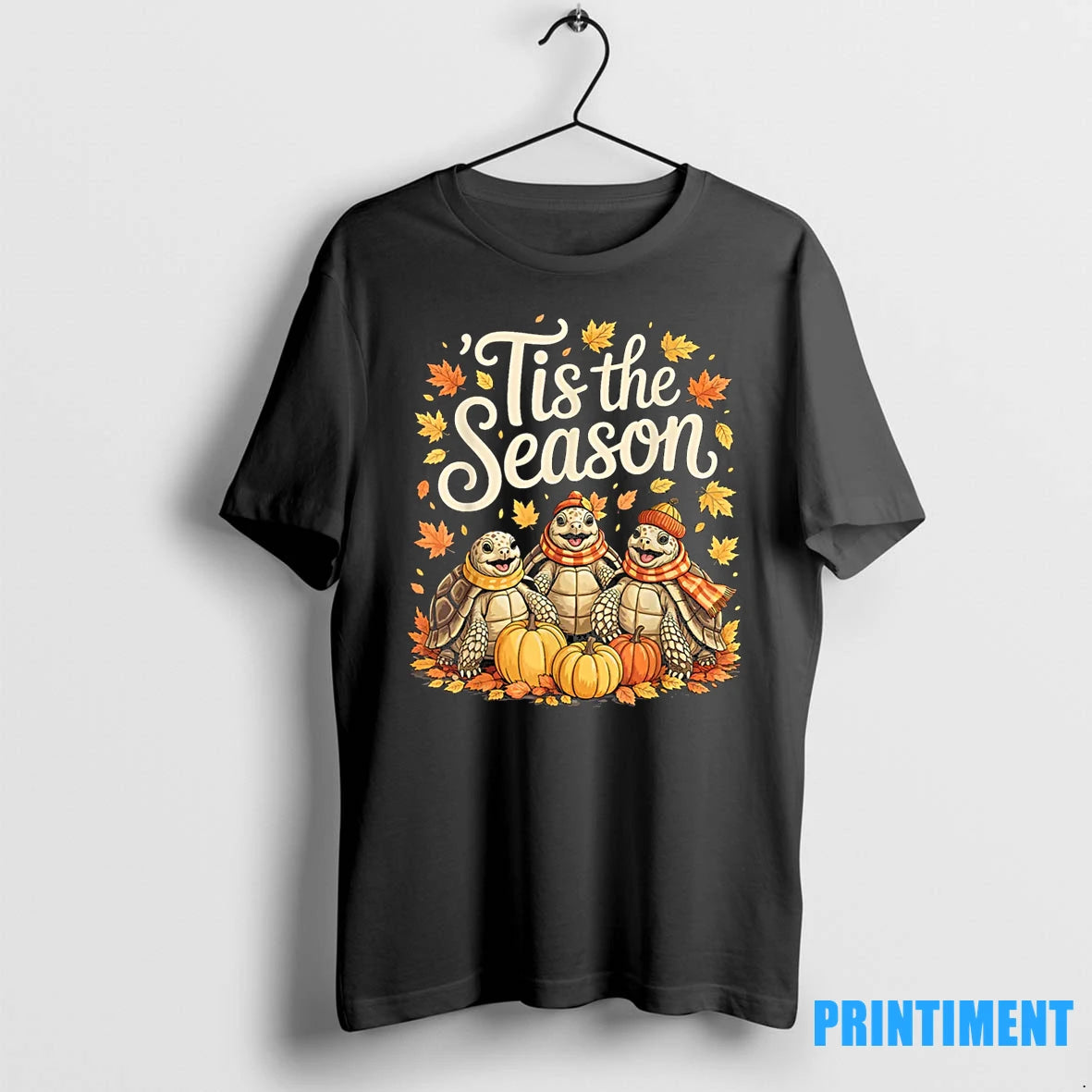 Tis The Season Sulcata Tortoise Fall Autumn Pumpkin Tshirts Sweater