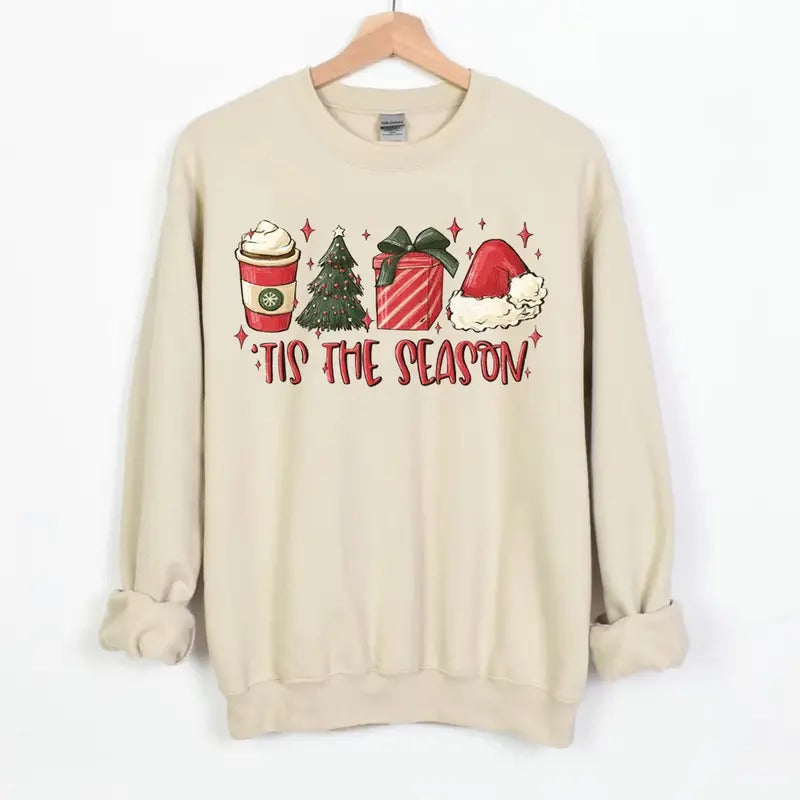 Tis The Season Sweatshirt, Christmas Tis The Season Sweatshirt, Merry Christmas Shirt, Christmas Sweatshirt, Cute Winter...