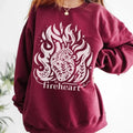 ToG Throne of Glass Fireheart Crewneck Sweater, Sarah J. Maas Sweatshirt Sjm Bookish Merch, Heir of Fire Hoodie,...