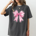 Together We fight Together We Win Shirt, Coquette Breast Cancer Bow Printed Graphic Printed Tee, Breast Cancer Warrior...