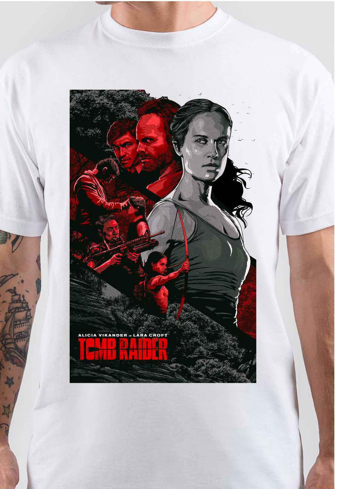 Tomb Raider Lara Croft T-Shirt Hoodie, Sweatshirt | PureTeeCo.com