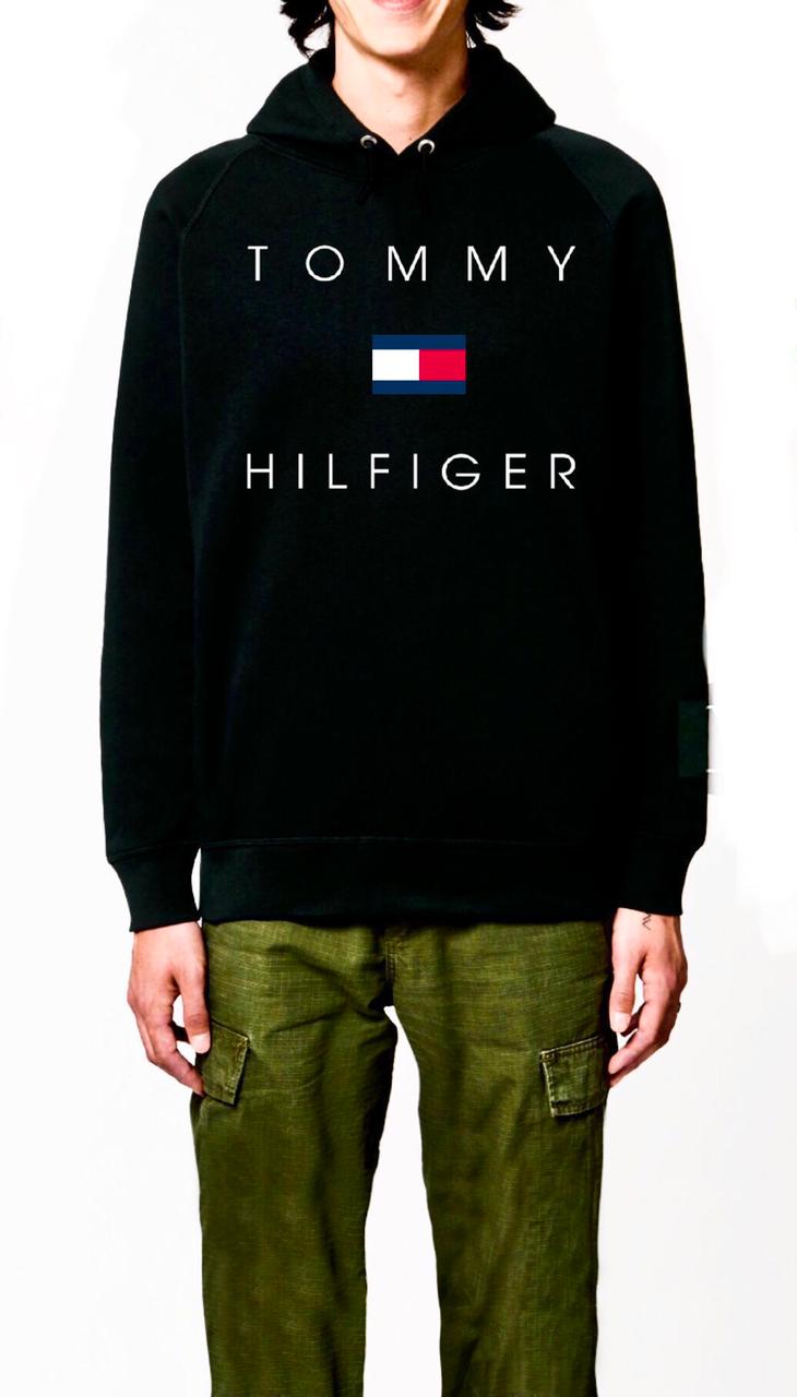 Tommy Hilfiger Black Hoodie T-Shirts, Sweatshirt | PureTeeCo.com