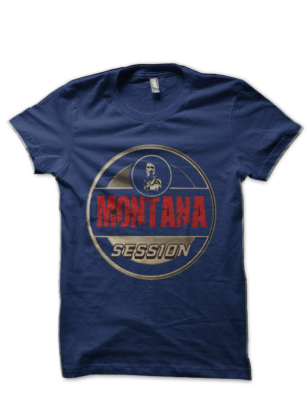 Tony Montana Session Navy Blue T-Shirt Hoodie, Sweatshirt | PureTeeCo.com