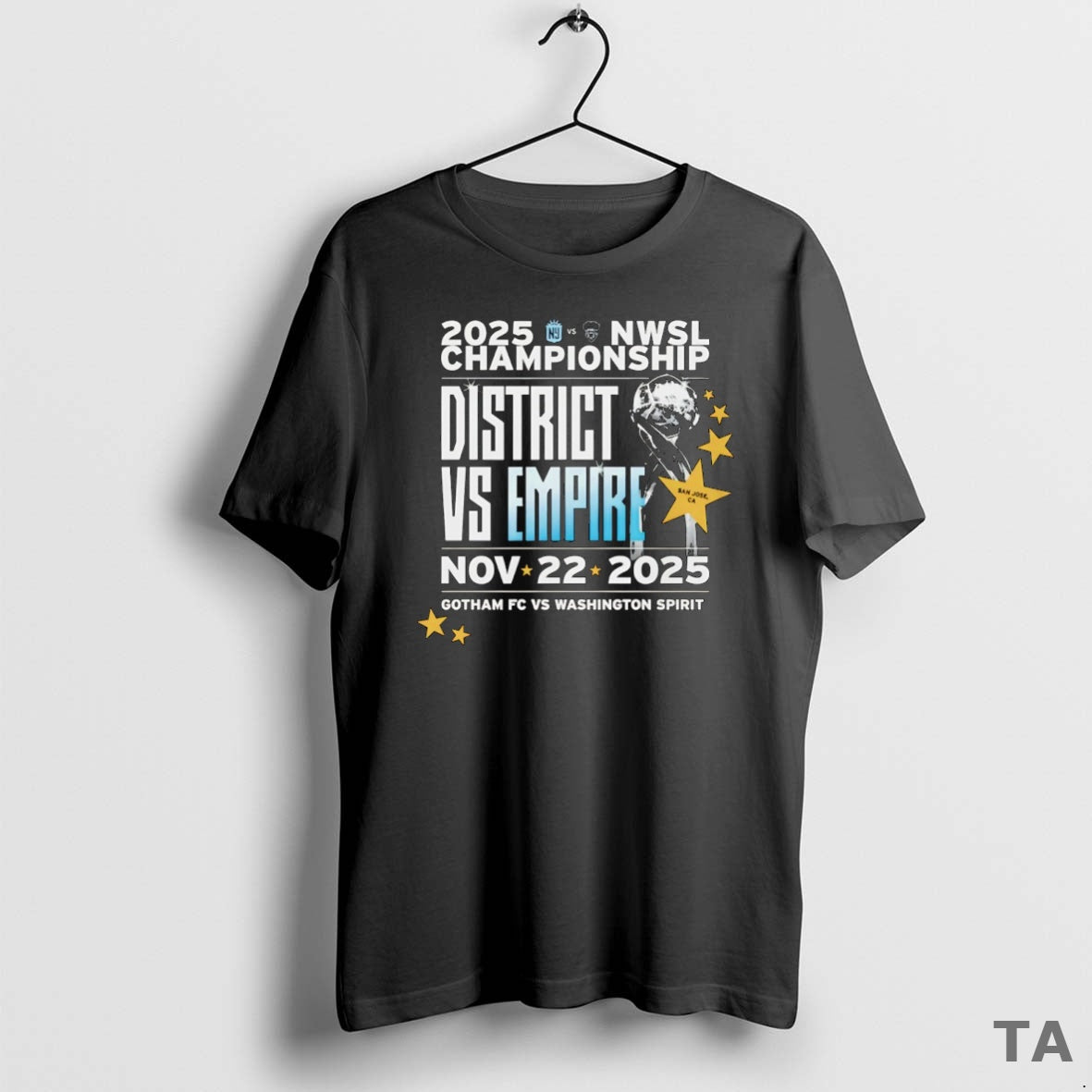 Top 2025 Nwsl Championship Gotham Fc Vs Washington Spirit Trophy T Shirt Sweater Hoodie, Sweatshirt | PureTeeCo.com
