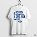 Top Byu Cougars Basketball January February Cougars April Circle T Shirt Sweater Hoodie, Sweatshirt | PureTeeCo.com