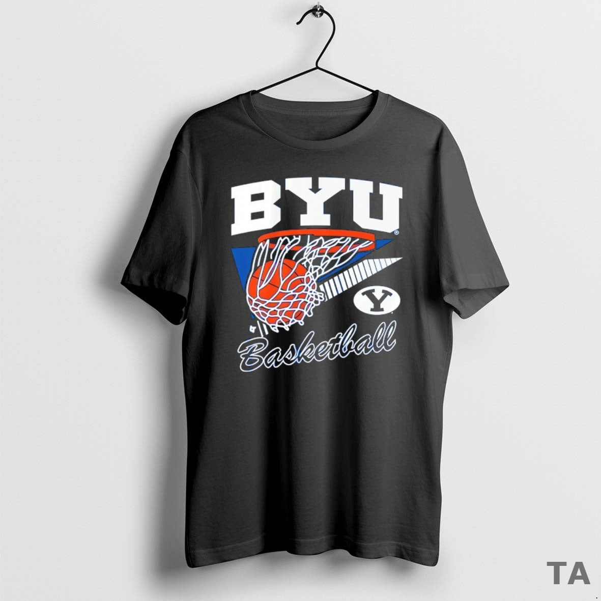 Top Byu Cougars Basketball Net Retro Swish T Shirt Sweater Hoodie, Sweatshirt | PureTeeCo.com