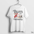 Top Burn The Patriarchy Circle T Shirt Sweater Hoodie, Sweatshirt | PureTeeCo.com