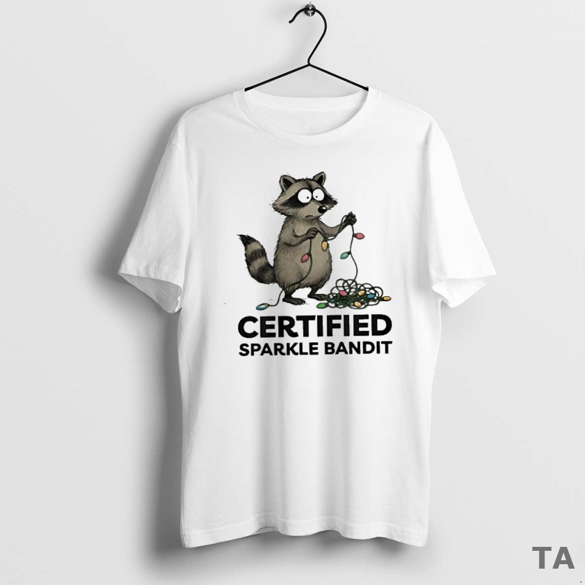 Top Christmas Raccoon Holiday Certified Sparkle Bandit T Shirt Sweater Hoodie, Sweatshirt | PureTeeCo.com