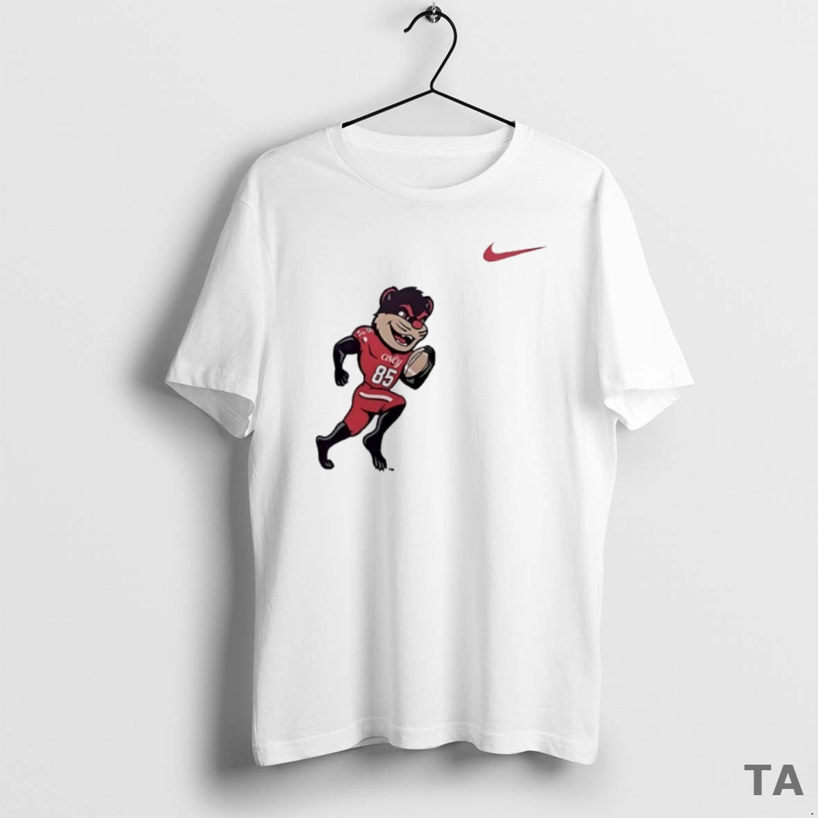 Top Cincinnati Bearcats Mascot Playing Football Circle T Shirt Sweater Hoodie, Sweatshirt | PureTeeCo.com