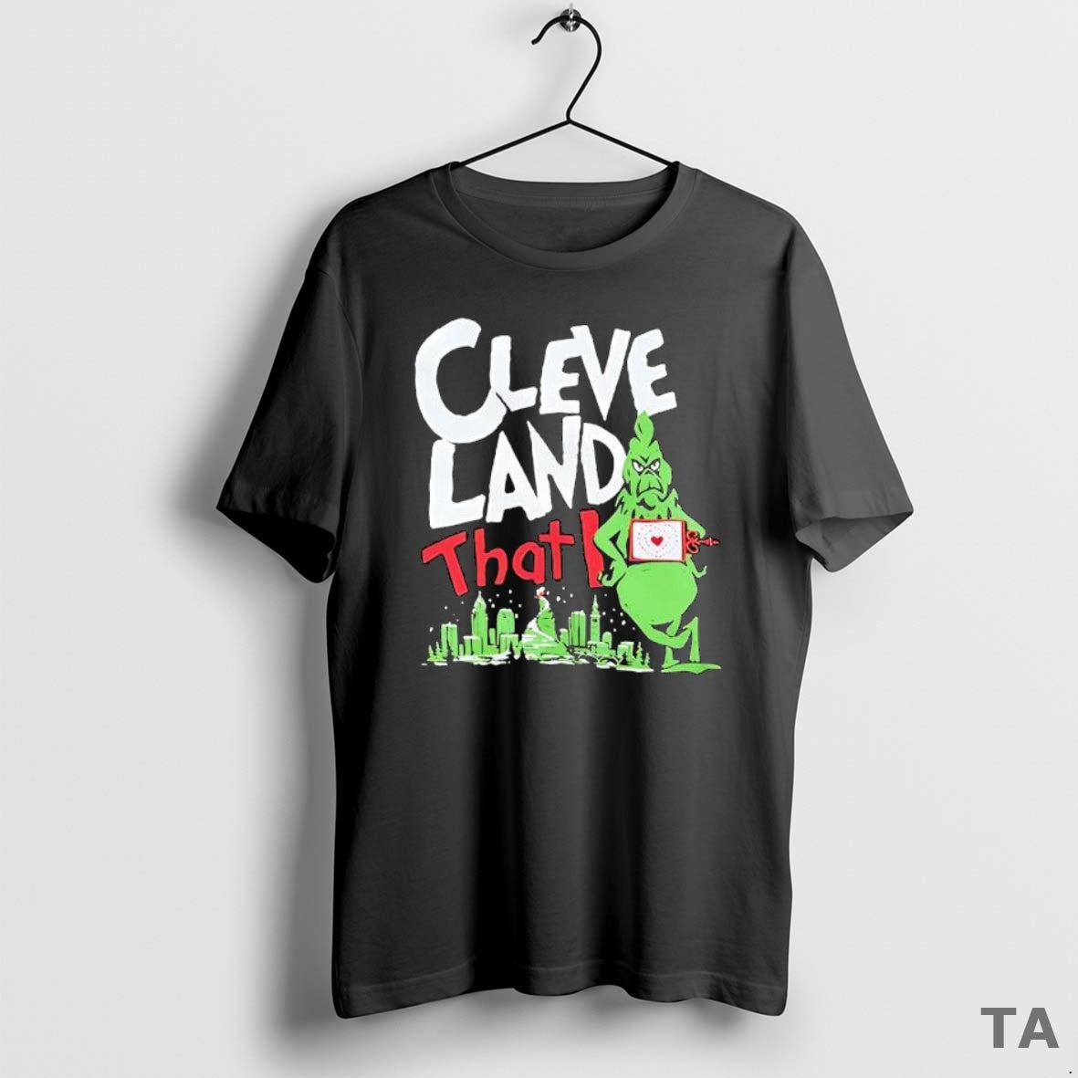 Top Cleveland That I Grinch T Shirt Sweater Hoodie, Sweatshirt | PureTeeCo.com