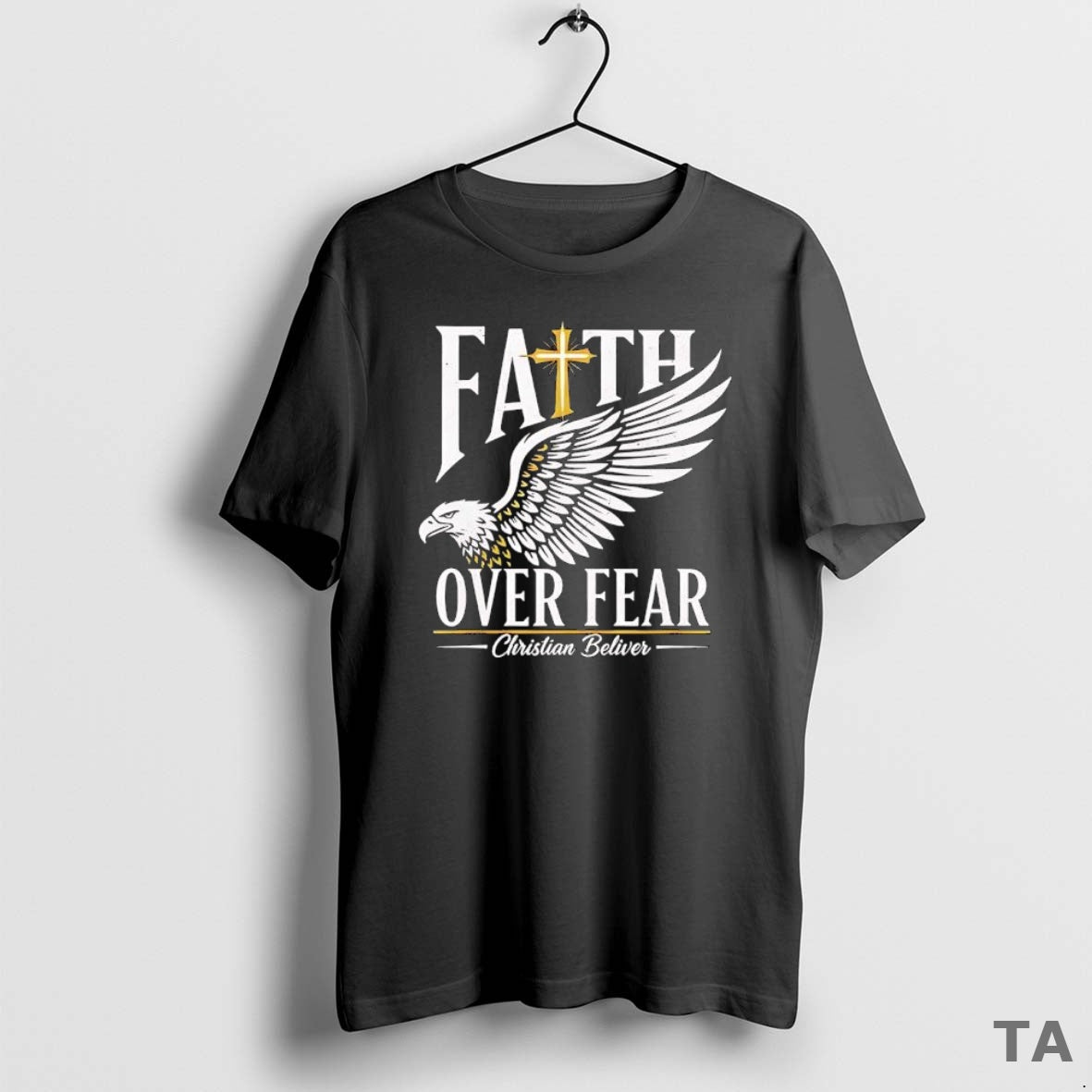 Top Faith Over Fear Christian Believer Inspirational Graphic T Shirt Sweater Hoodie, Sweatshirt | PureTeeCo.com