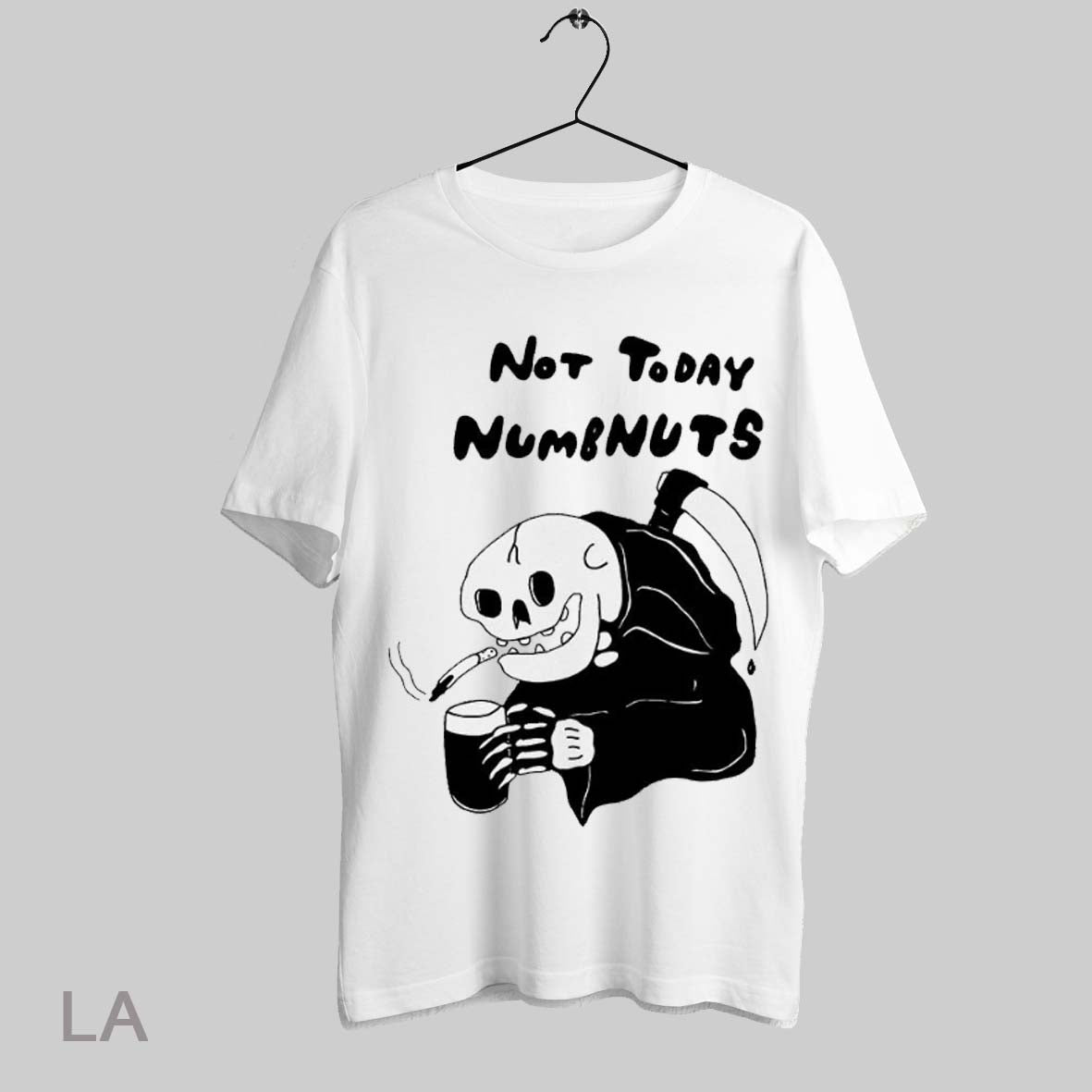 Top Grim Reaper Smoke No Today Numbnuts Shirt T Shirt Sweatshirt Hoodie Shirt | PureTeeCo.com