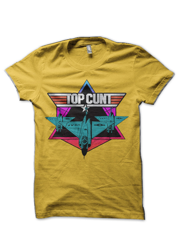 TOP CUNT Yellow T-Shirt Hoodie, Sweatshirt | PureTeeCo.com