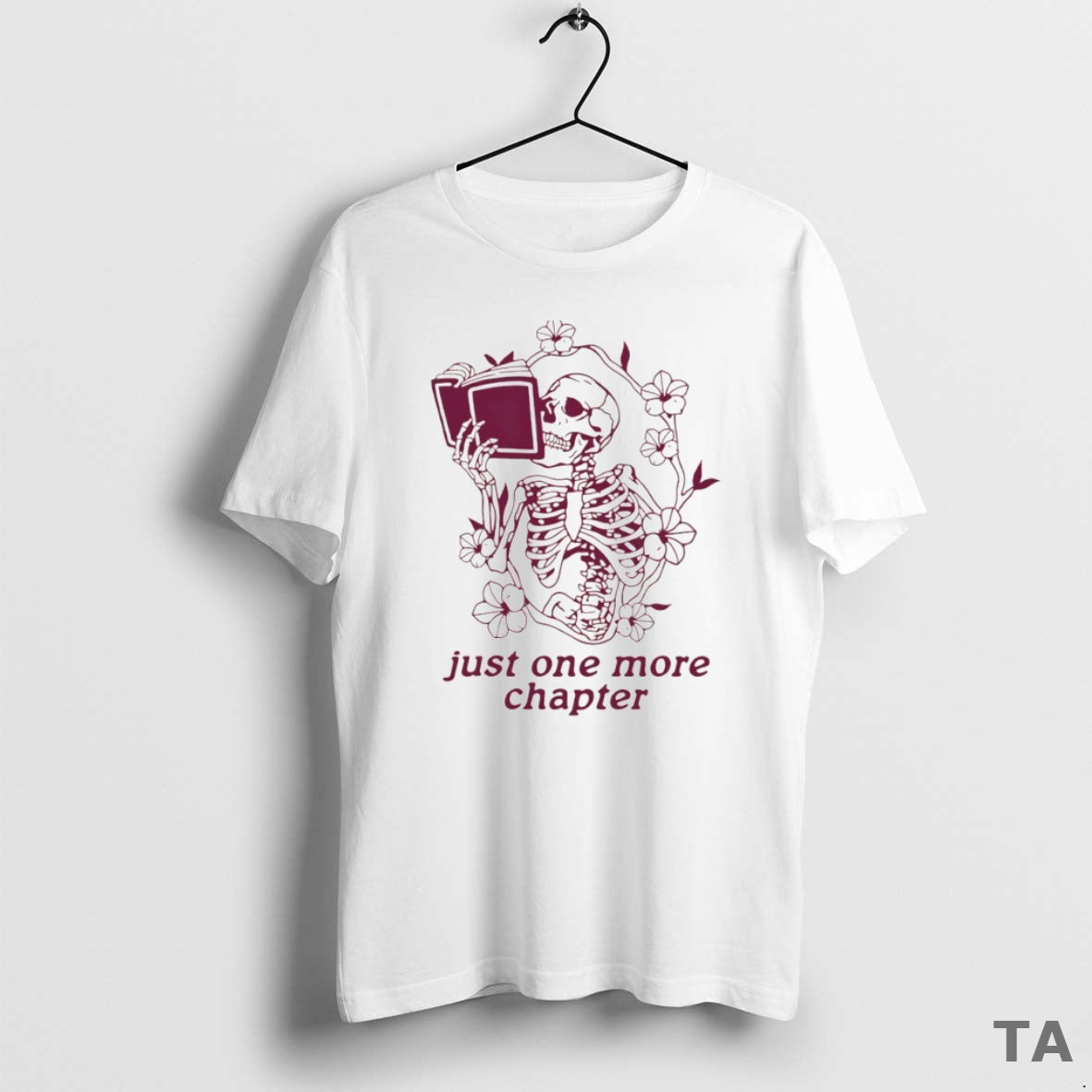 Top Just One More Chapter Skeleton Circle T Shirt Sweater Hoodie, Sweatshirt | PureTeeCo.com