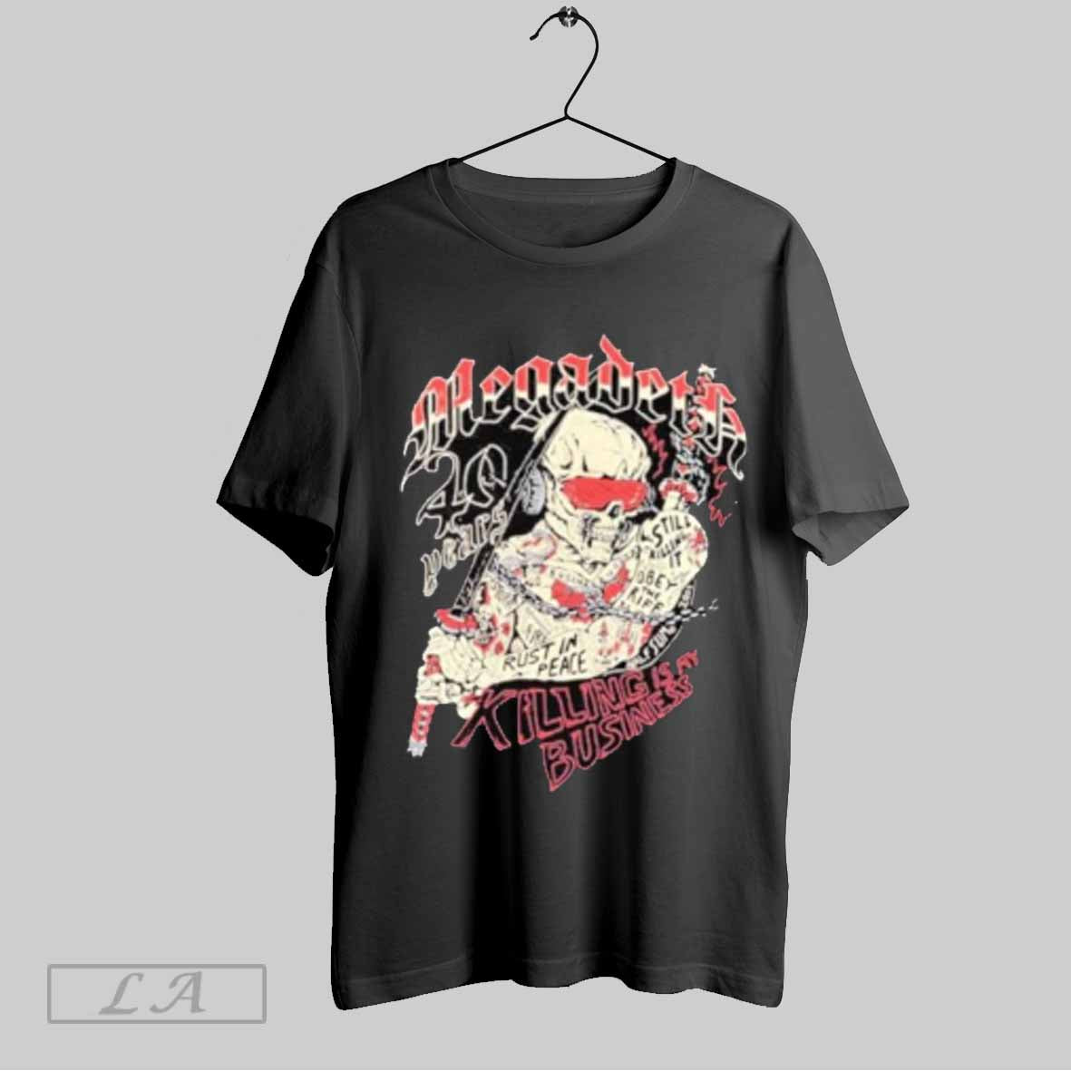 Top Megadeth 40th Years Anniversary Of Metal Katana Vic Sweatshirt Hoodie Shirt | PureTeeCo.com