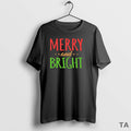 Top Merry And Bright T Shirt Sweater Hoodie, Sweatshirt | PureTeeCo.com