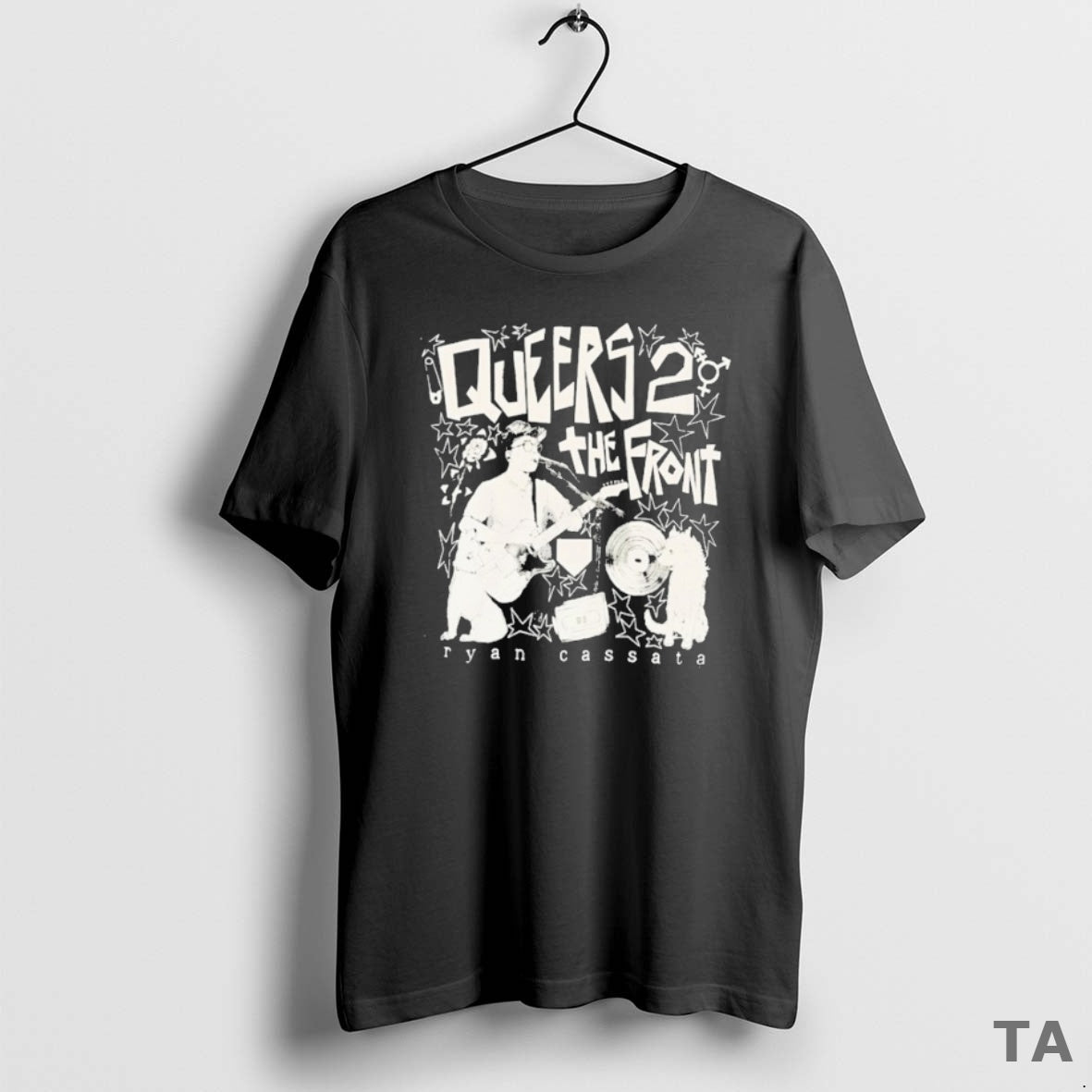 Top Ryan Cassata Queers To The Front T Shirt Sweater Hoodie, Sweatshirt | PureTeeCo.com