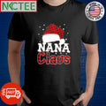 Top Santa Hat Christmas Nana Claus winter snow shirt