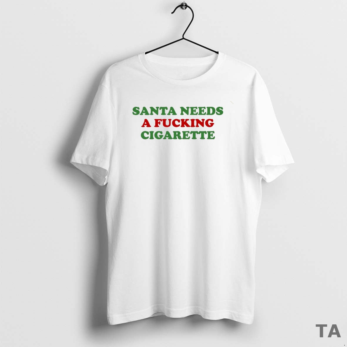Top Santa Needs A Fcking Cigarette Circle T Shirt Sweater Hoodie, Sweatshirt | PureTeeCo.com