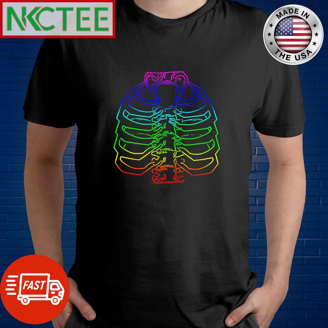Top Skeleton rainbow shirt