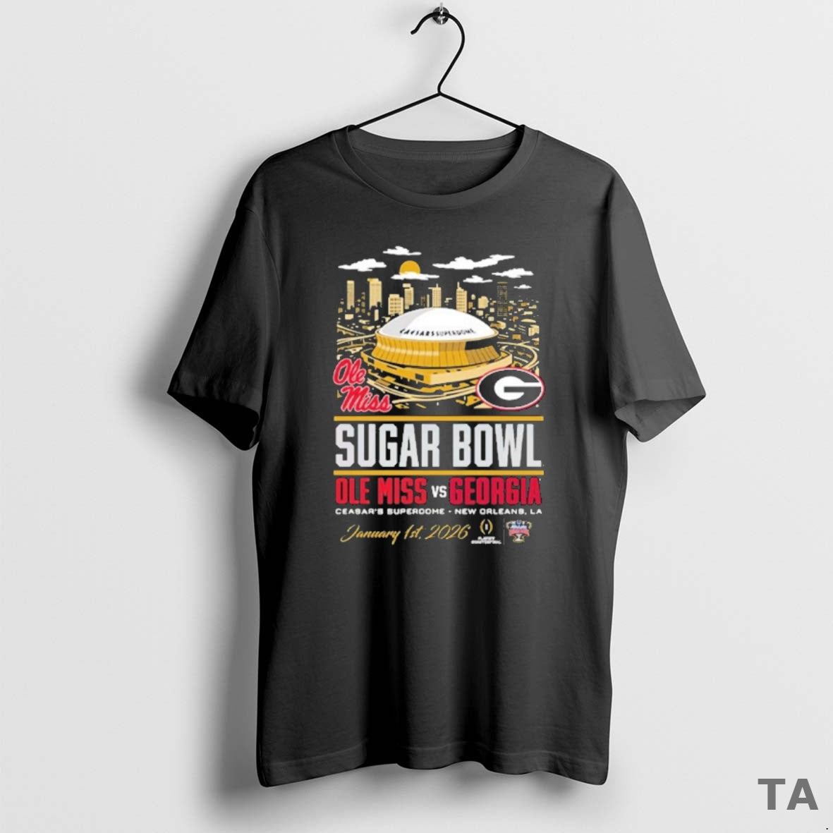 Top Something Inked Georgia Bulldogs Black 2026 Sugar Bowl Head To Head T Shirt Sweater Hoodie, Sweatshirt | PureTeeCo.com